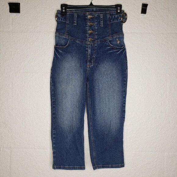 Baby Phat Denim - Baby Phat High Rise Button Denim Capri Size 3